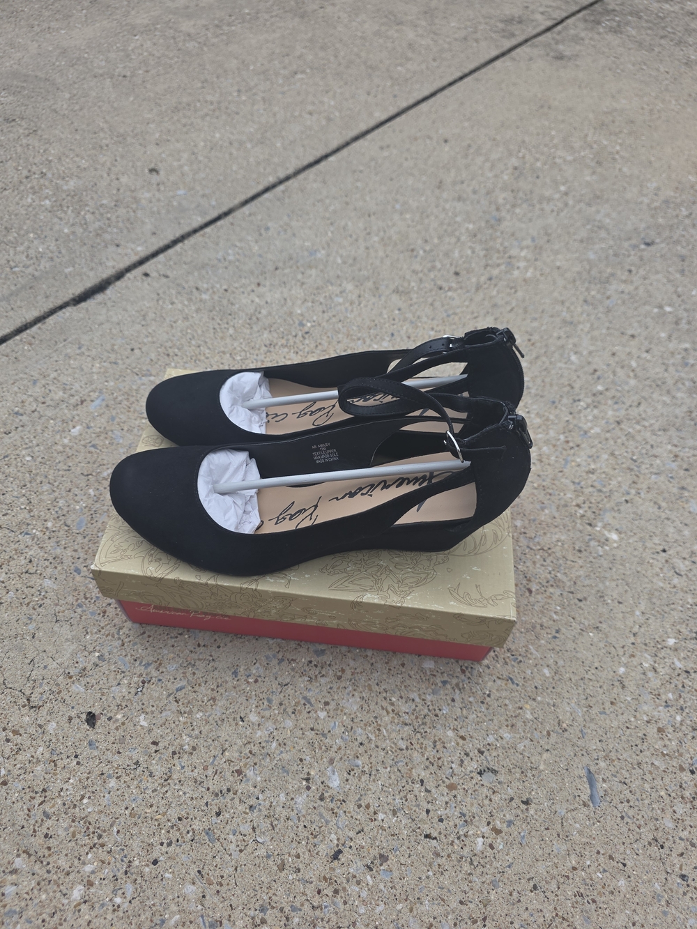 American Rag Black Ankle-Strap Platform Heels - Picture 11 of 14